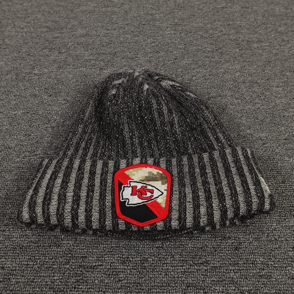 Kansas City Chiefs Beanie Hat Cap Mens One Size Gray NFL Football New Era Camo